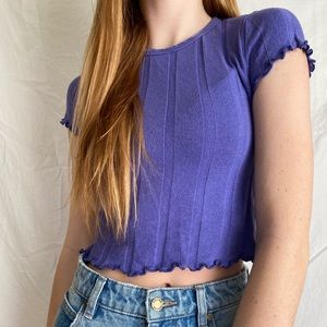 F21 purple baby tee